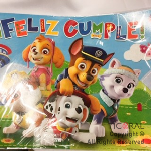 PAW PATROL AFICHE FELIZ CUMPLE x 1